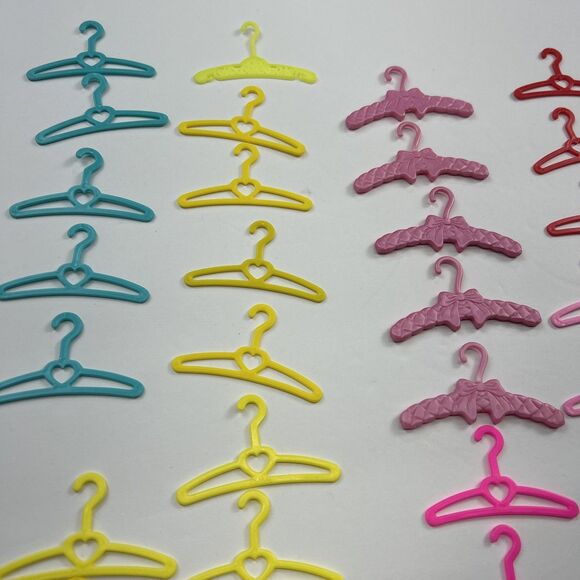 Barbie Doll Clothes Hangers Lot of 40 Color Variety Styles Fashion Clothing - Picture 2 of 6